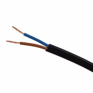 Przewód kabel elektryczny OMYp 2x0,5 płaski czarny 100m