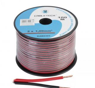 Przewód kabel głośnikowy CCA 1,00mm Cabletech 2m/b