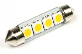 Żarówka samoch. LED C5W 39mm 4 x 5050 12V ciepła