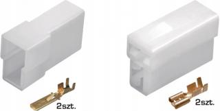 Złącze kostka obudowa 2-krotna + konektory E+J 6,3