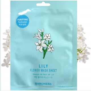 BARONESS maska w płachcie z kwiatu lilii białej