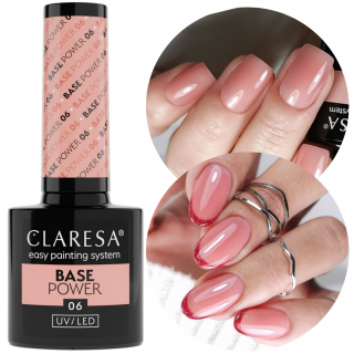 Claresa Baza hybrydowa do paznokci POWER 06 base coat cover baza budująca