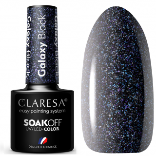 Claresa Lakier Hybrydowy do paznokci GALAXY BLACK