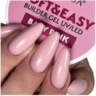 DUŻY Żel budujący do paznokci Claresa SoftEasy Builder Baby Pink 90g róż