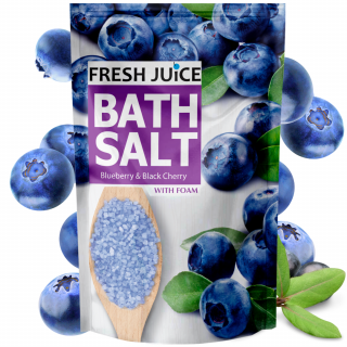 Fresh Juice Sól do kąpieli  Blueberry Cherry 500g salt bath jagoda borówka