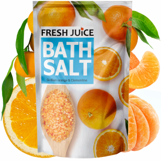 Fresh Juice Sól do kąpieli  Orange  Clementine 500g salt bath pomarańczowa