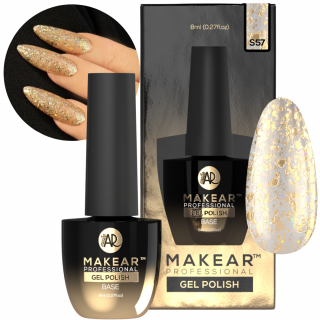 Makear S57 Gold Star Lakier hybrydowy do paznokci Kolekcja Stellar 8ml