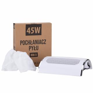 Pochłaniacz pyłu 45W manicure 3 wiatraki + worek