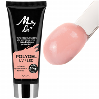 Polygel akrylożel MollyLac żel budujący do przedłużania paznokci MUSK 30ml