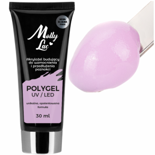 Polygel akrylożel MollyLac żel budujący do przedłużania WILD ORCHID 30ml