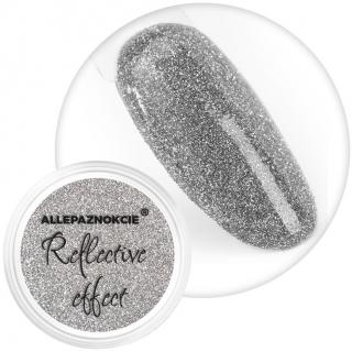 Pyłek do paznokci Reflective Effect 0,1 g Nr1 silver srebrny efekt flash
