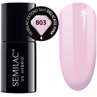 Semilac Baza Extend 803 Top Kolor 5w1 Delicate Pink 7ml
