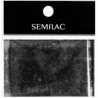 SEMILAC Folia transferowa 06 BLACK LACE KORONKA