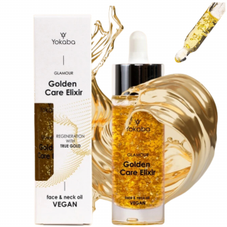 Yokaba Golden Care Elixir Glamour Oil Olejek ze złotem do twarzy i szyi