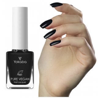 Yokaba Pure Vegan lakier klasyczny do paznokci 01 Simple Black nail lacquer