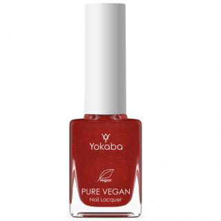 Yokaba Pure Vegan lakier klasyczny do paznokci 67 Red Sparkle nail lacquer
