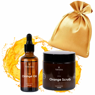 Yokaba Set 15 Orange Oil + Scrub Yokaba zestaw kosmetyków wegańskich