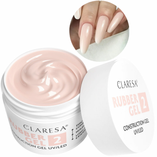 Żel budujący Claresa Rubber Gel 2 gęsty żel do budowania paznokci 45g