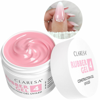 Żel budujący Claresa Rubber Gel 4 gęsty żel do budowania paznokci 45g