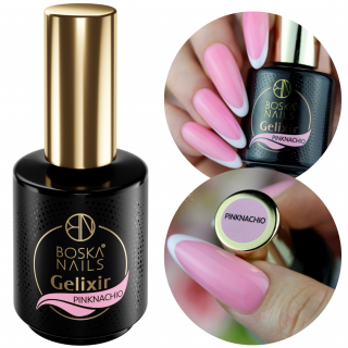 Żel budujący do paznokci w butelce Boska Nails Gelixir Pinknachio 15ml