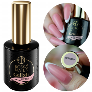 Żel budujący do paznokci w butelce Boska Nails Gelixir Rosenella 15ml