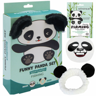 Zestaw maseczka do twarzy + opaska kosmetyczna panda set maska Mond'Sub