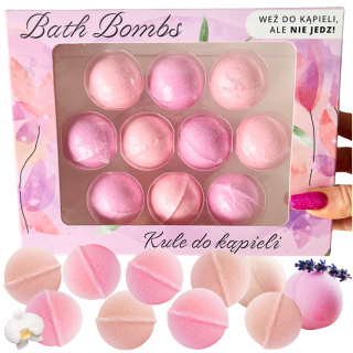 Zestaw Musujące Kule do kąpieli lawenda orchidea 10x25g bath bombs kula