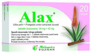 Alax preparat na zaparcia 20draż - Herbapol Poznań