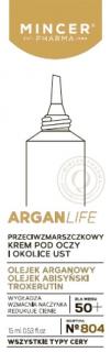 Argan Life Przeciwzmarszczkowy krem pod oczy i okolice ust 50+ 15ml - Mincer