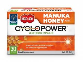 Cyclopower vegetarian capsules z miodem manuka MGO 400+ 30kaps - Manuka Health