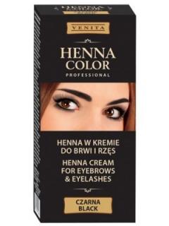 Henna Color - Henna w kremie do brwi Czarna 30g - Venita