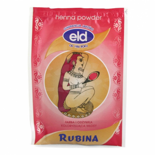 Henna powder - Rubina - Farba i odżywka koloryzująca włosy 25g - ELD Henna powder - Rubina - Farba i odżywka koloryzująca włosy