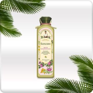 Recepty Babci Agafii Jasny Balsam przeciw wypadaniu włosów na bazie ekstraktu łopianowego i olejków roślinnych 350ml - Pierwoje Reshenie