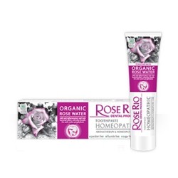 Rose Rio Homeopathic homeopatyczna pasta do zębów z organiczną wodą różaną bez fluoru 65ml - STS Cosmetics