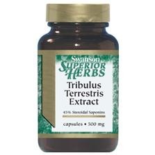 Tribulus (Buzdyganek) Terrestisextract Wzrost poziomu naturalnego testosteronu 500mg 60kaps - Swanson