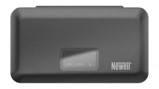 Ładowarka dwukanałowa Newell LCD z funkcją powerbanku i czytnikiem kart SD do akumulatorów LP-E6 do Canon