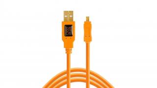 Tether Tools TetherPro USB A 2.0 - Mini-B 8pin 4,6m pomarańczowy