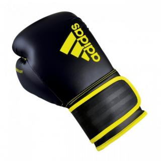 Rękawice bokserskie Hybrid 80 adidas ADIH80 black/yellow Waga: 10 OZ >> Szybka wysyłka >> Zwrot do 30 dni >> NIE CZEKAJ!