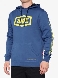 Bluza męska 100% BURST Hooded Pullover Sweatshirt (NEW) Rozmiar: M, Wybierz kolor: Federal Blue