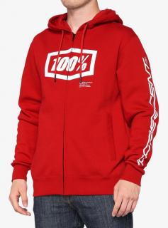 Bluza męska 100% SYNDICATE Hooded Zip Sweatshirt (NEW) Rozmiar: L, Wybierz kolor: Chili Pepper