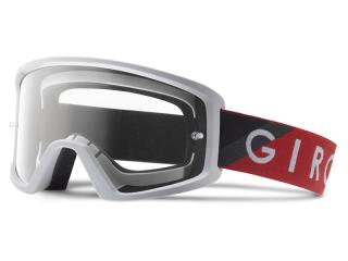Gogle GIRO BLOK red grey (Szyba kolorowa GREY COBALT 10% S3 + Szyba Przeźroczysta 99% S0) mocowanie pod zrywki