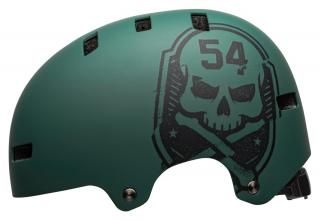 Kask bmx BELL LOCAL Rozmiar kasku: L(59-61,5 cm), Wybierz kolor: Matte Green Black Skull