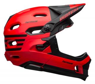 Kask full face BELL SUPER DH Rozmiar kasku: L(58-62 cm), Wybierz kolor: Fasthouse Matte Gloss Red Black