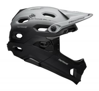 Kask full face BELL SUPER DH Rozmiar kasku: L(58-62 cm), Wybierz kolor: Fasthouse Taco Tuesday Matte Gray Black