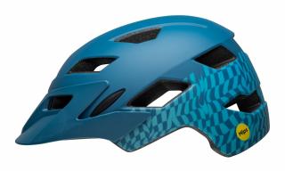 Kask juniorski BELL SIDETRACK Rozmiar kasku: Uniwersalny(50-57 cm), Wybierz kolor: Wavy Checks Matte Blue