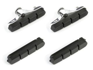 Klocki hamulcowe CLARK'S CP240 SZOSA (Shimano, Campagnolo, Warunki Suche, Obudowa aluminiowa) 52mm czarne + 2x dodatkowe wkładki