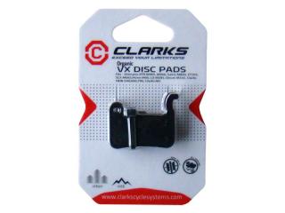 Klocki hamulcowe CLARK'S SHIMANO (XTR M965, M966, Saint M800, XT 765, SLX M665, Hone M60, LX M585, Deore M535) pudełko 20 par, Organiczne (DWZ)