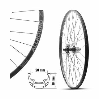 Koło MTB Tył NEXELO SUPREME ALLROUND – 29 cali, 36H, Pod Sztywną Oś 12mm