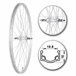 Koło tył 27x1 1/4 piasta alu, obręcz alu, wolnobieg
