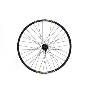 Koło tył MTB 27,5" ALU, Stożek czarny, wolnobieg, hamulec tarczowy, łożyska maszynowe